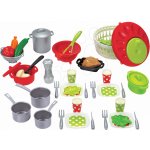 Écoiffier 100 % Chef 2621 jídelní souprava zeleno-červeno-stříbrná – Zboží Mobilmania