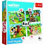 TREFL Mickey Mouse: Krásný den 4v1 35,48,54,70 dílků – Sleviste.cz