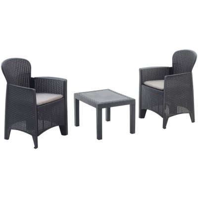 I.P.A.E-Progarden Zahradní set AKITA, 3-dílný, antracitová AKTC12GA – Sleviste.cz