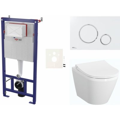 Závěsný WC set SAT do lehkých stěn / předstěnová montáž + WC Vitra Integra SIKOSSINTRESU70K – Zbozi.Blesk.cz