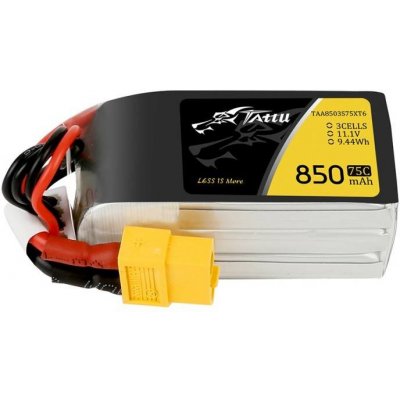 Tattu 850mAh 11,1V 75C 3S1P baterie XT60 konektor