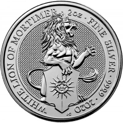 Royal Mint Stříbrná mince White Lion Queens Beasts 2020 2 oz