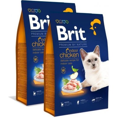 Brit Premium by Nature Cat Indoor Chicken 2 x 8 kg – Zboží Mobilmania