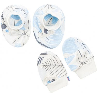 New Baby Kojenecký bavlněný set-capáčky a rukavičky Lo modrý Modrá – Zboží Mobilmania