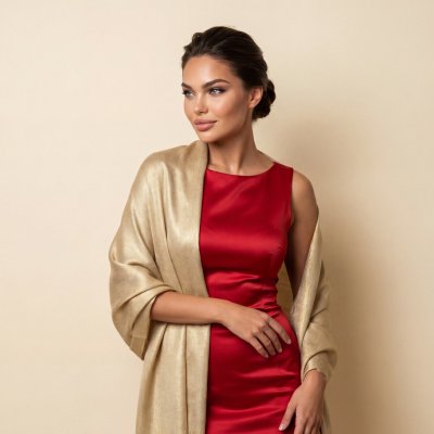 Classic Scarf šála s jemným třpytem béžová – Hledejceny.cz