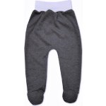 Kojenecké bavlněné polodupačky antracit melanž – Zboží Mobilmania