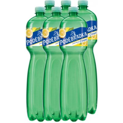 Poděbradka Jemně perlivá s příchutí citron 6 x 1,5 l – Hledejceny.cz