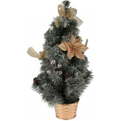 M.A.T. stromek vánoční v květníku 40cm ozdobený ZE mix barev – Zboží Mobilmania