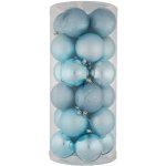 DECOLED Plastové koule prům. 8 cm světle modrá 8x matná 8x glitter 8x lesklá – Hledejceny.cz