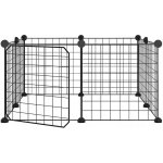 zahrada-XL 8panelová ohrádka pro zvířata s dvířky černá 35 x 35 cm ocel – Hledejceny.cz