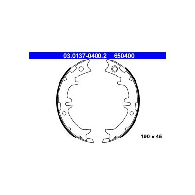 ATE sada brzdových čelistí, parkovací brzda 03.0137-0400.2 – Sleviste.cz