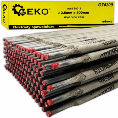 Elektrody rutilové 2,5mm 300mm 2,5kg růžové GEKO G74200 G74200 – Zbozi.Blesk.cz