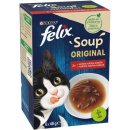 Felix Soup Lahodný výběr s hovězím s kuřetem s jehněčím 6 x 48 g