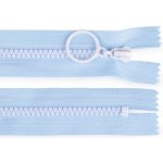 Kostěný zip barevný No 5 délka 15 cm s ozdobným jezdcem Varianta: 7 (185) modrá světlá bílá, Balení: 1 ks – Hledejceny.cz