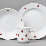 Český porcelán Dubí porcelánová souprava talíře dětská berušky 3 dílná – Hledejceny.cz