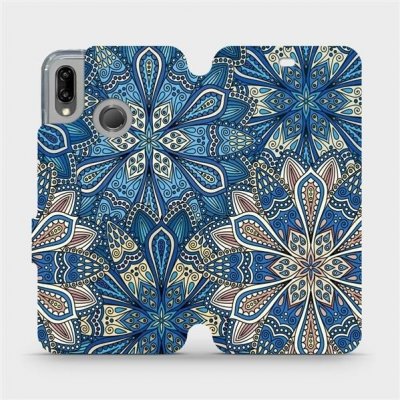 Pouzdro Mobiwear parádní flip Huawei P20 Lite - V108P Modré mandala květy