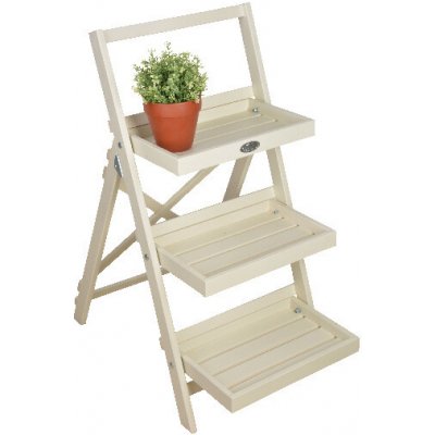 Esschert Design Etažér na květiny FARMA 45 x 73 x 92 cm bílý – Zboží Dáma