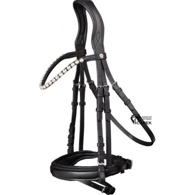 Uzdečka JZ X Line GOLDHEART COMBI Hnědá – Zboží Dáma