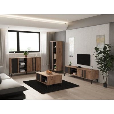 Hanah Home Living Room Furniture Set Laçin Atlantic Anthracite – Sleviste.cz