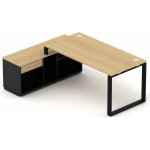 Nábytek Designový cz DEBZ5OLP Kancelářská sestava EPIC Z5 O dub černá – Zboží Dáma