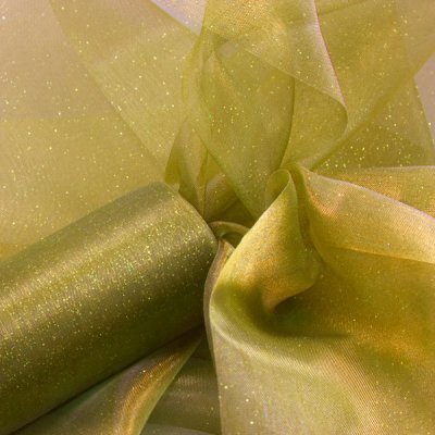 Organza glitrovaná 36cm - zlatá – Hledejceny.cz