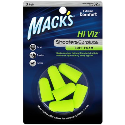 Mack's Hi Viz vysoce viditelné špunty do uší 3 páry – Sleviste.cz