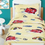 Bellatex povlečení Beáta Závodní Auta žluté 100 x 135 45 x 60 cm – Zboží Dáma
