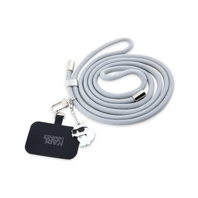 Šňůrka Karl Lagerfeld Universal Crossbody Cord and Choupette Pins Grey – Zboží Mobilmania