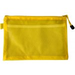 Průhledný PVC obal Mariah A6 na dokumenty a psací potřeby, přepážka uvnitř, žlutý – Sleviste.cz