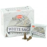 Hem Vonné kužely White SAGE Bílá šalvěj 10 ks – Zboží Dáma