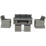 Bizzotto Ariel zahradní lounge set šedá 186.5 cm, 89 cm, 76 cm – Hledejceny.cz