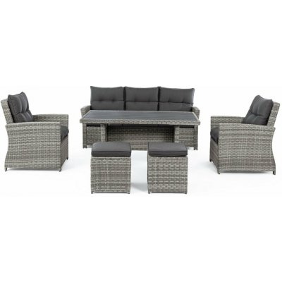 Bizzotto Ariel zahradní lounge set šedá 186.5 cm, 89 cm, 76 cm – Hledejceny.cz
