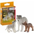 Schleich 42472 Vlčí štěnata s matkou