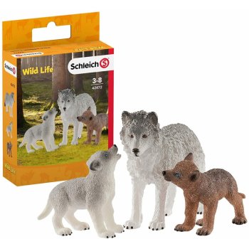 Schleich 42472 Vlčí štěnata s matkou