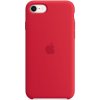 Pouzdro a kryt na mobilní telefon Apple APPLE Silicone Case iPhone SE - červené MN6H3ZM/A