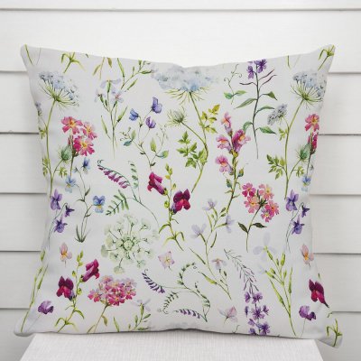 Biante PML-098 Luční květiny na smetanovém 45 x 45 cm – Zboží Mobilmania