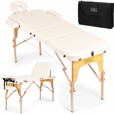 ModernHome - třídílný Skládací dřevěné masážní a rehabilitační lehátko BM3524-CR – Zboží Mobilmania