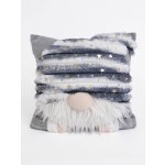 MKLuzkoviny.cz Vánoční mikroplyš Žíhaný skřítek 40 x 40 cm – Sleviste.cz