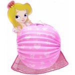 Lampion kulatý 25 cm světle růžový – Zboží Dáma