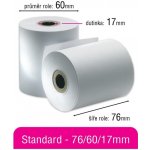 Pokladní kotouček papírový standard 76/60/17mm – Zboží Živě