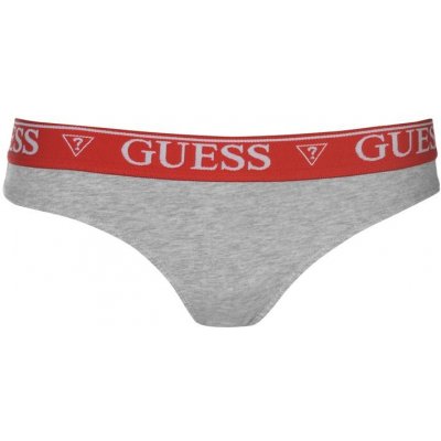 Guess Tanga kalhotky Thong Šedé – Zboží Dáma