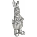 Stříbrná dekorace králíka s mrkví Métallique 6*6*13 cm – Hledejceny.cz