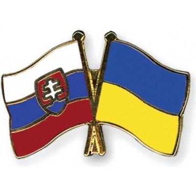 Odznak (pins) 22mm vlajka Slovensko + Ukrajina - barevný – Hledejceny.cz