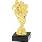 Soška LYŽE SJEZD M/P424 zlatá černý mramor 15 cm – Zboží Dáma