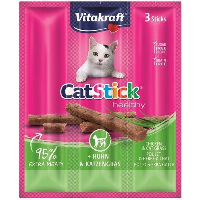 Vitakraft Cat Stick pochoutka kuře tráva 3 x 6 g