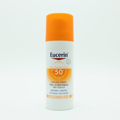 Eucerin Oil Control ochranný krémový gel na opalování na obličej SPF50+ světlý 50 ml – Zboží Dáma