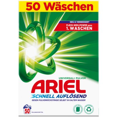 Ariel Universal+ Pulver univerzální prací prášek na barevné prádlo 50 PD 3 kg – Zboží Dáma