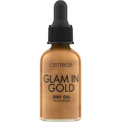 Catrice Glam In Gold Dry Oil třpytivý suchý olej na obličej a tělo 010 Stay Golden! 30 ml – Sleviste.cz