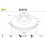 Brzdový kotouč Valeo 672772 | Zboží Auto