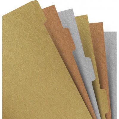 Filofax Náplň, Osobní, krajové výřezy čisté, 6 záložek, mix barev metallic (3 barvy) – Zboží Živě